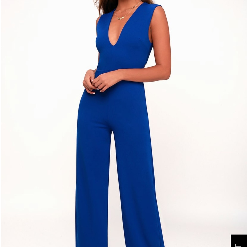 LULUS BLUE JUMPSUIT